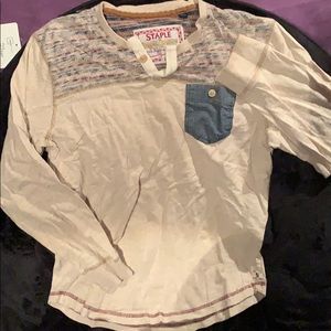 Boho Henley neck pocket tee baseball sleeves!